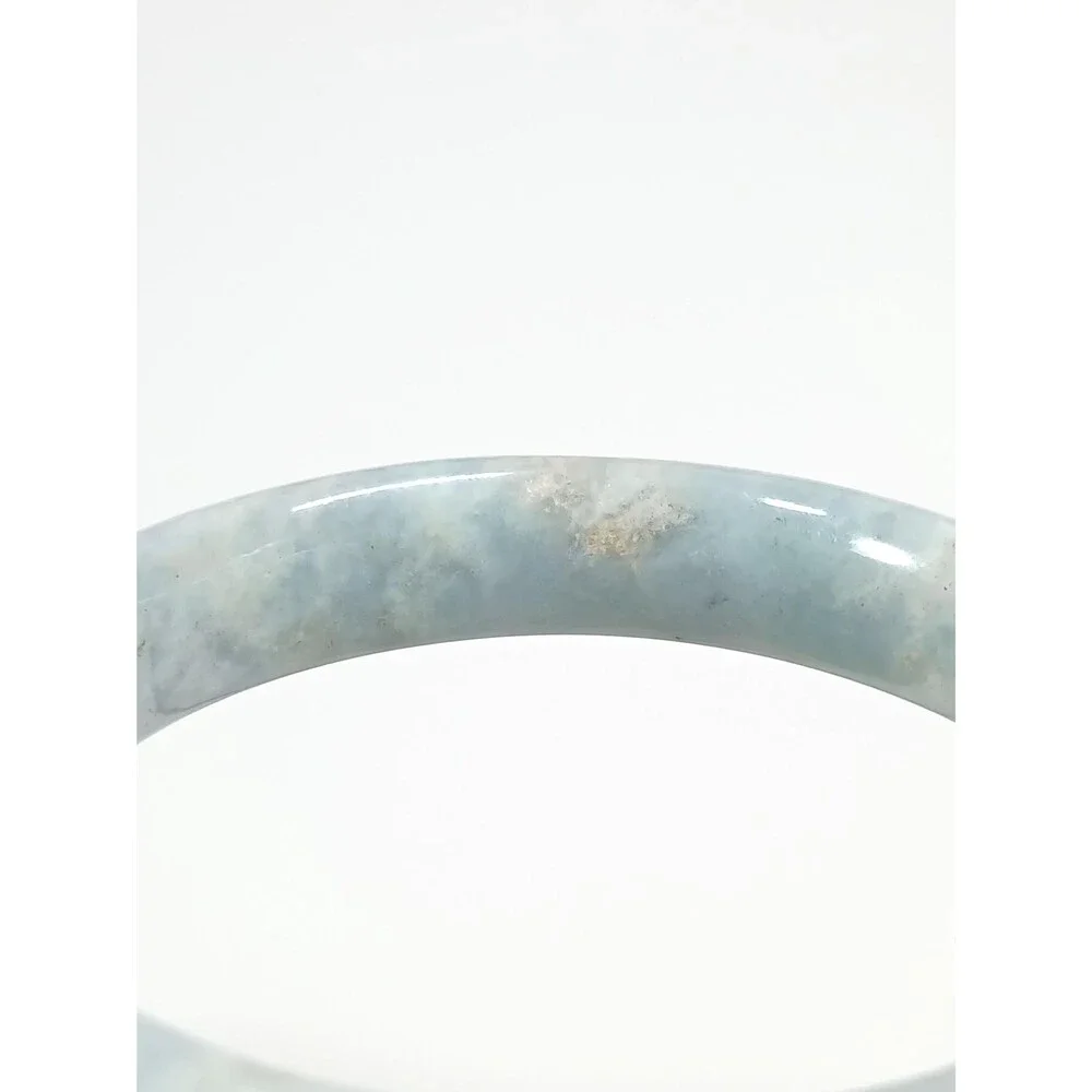 Baby Blue Jadeite Bangle 67mm Semi-Icy Translucent 87g